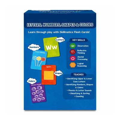 Educational flashcards for toddlers learning letters numbers shapes and colors in a colorful set