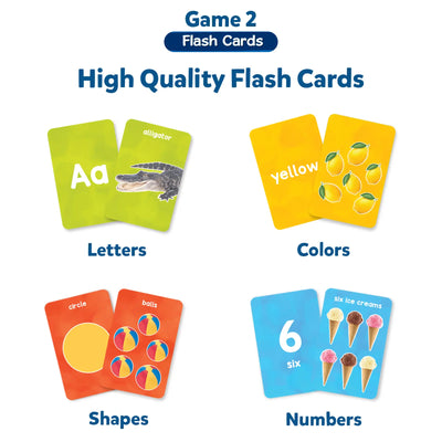 Educational flashcards for learning letters colors shapes and numbers in Infant Essentials Combo
