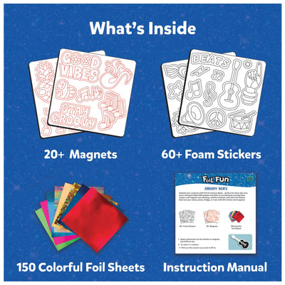 Foil Fun: Groovy Beats | No Mess Magnetic Art Kit (ages 7-13)