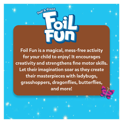 Children engaging in creative fine motor skills activity with Foil Fun Bugs & Butterflies Kit