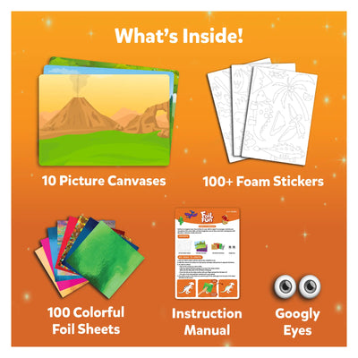 Foil Fun: World Of Dinosaurs | No Mess Art Kit (ages 4-9)