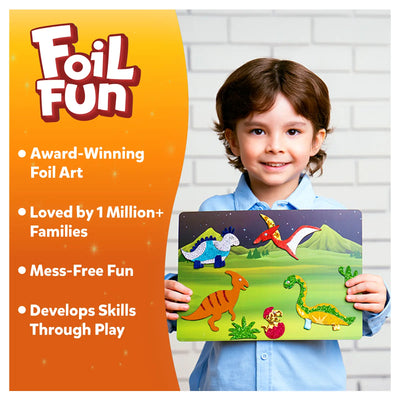 Foil Fun: World Of Dinosaurs | No Mess Art Kit (ages 4-9)