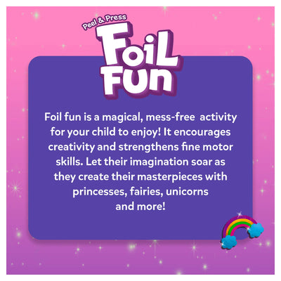 Promotional image of Foil Fun Unicorns and Princesses No Mess Art Kit for kids