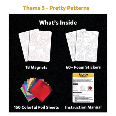 DIY Foil Creations Bundle for ages 4+ with magnets foam stickers foil sheets and manual