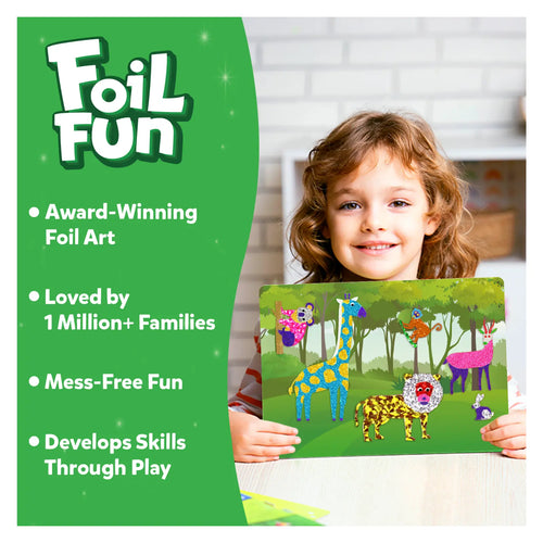 Foil Fun: World Of Animals | No Mess Art Kit (ages 4-9)