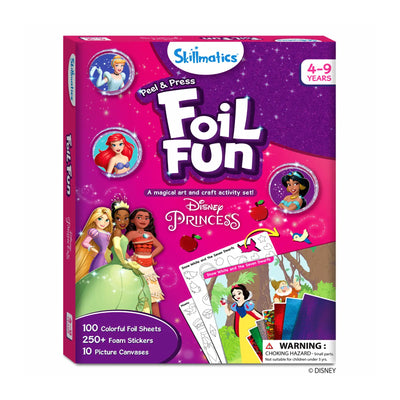 Foil Fun Disney Princess craft kit with colorful foil sheets and foam stickers for ages 4-9
