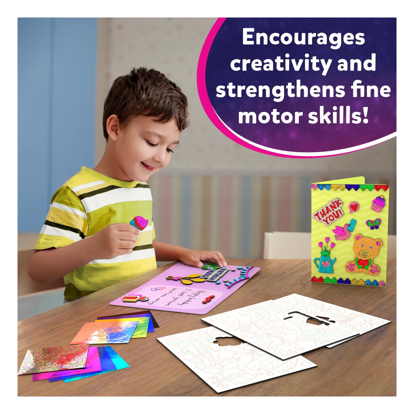 Foil Fun: Card Making Set | No Mess Art Kit (ages 4-9)