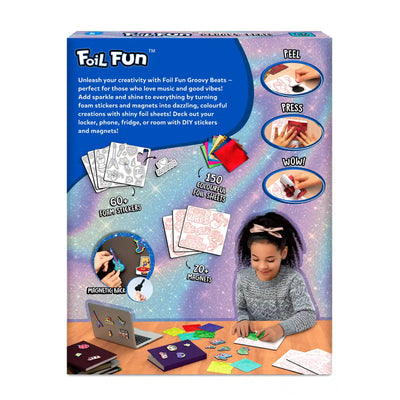 Creative activity kit for making foiled stickers and magnets from Foil Fun Groovy Beats