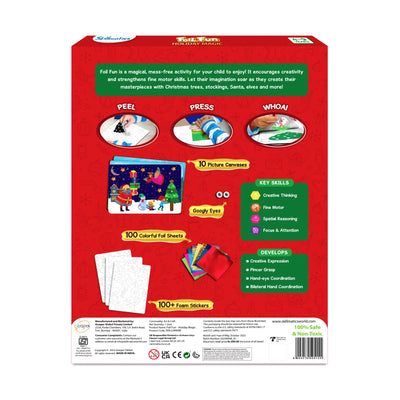 Red box for Children’s Holiday Craft Kit from Foil Fun Holiday Magic No Mess Art Kit