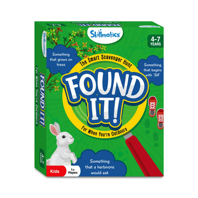 Kids playing outdoor scavenger hunt game for ages 4 to 7 in a park setting