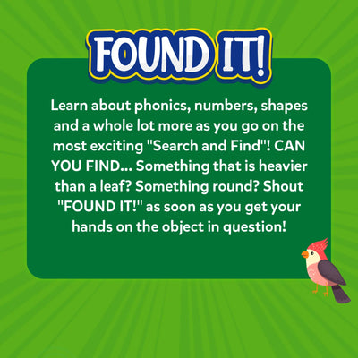 Educational Search and Find game for phonics, numbers, and shapes in Found It Outdoor Edition