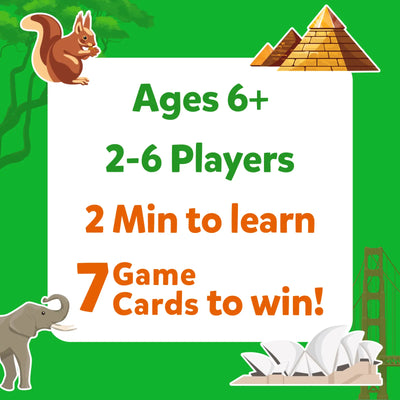 Game info card for Guess in 10 Combo Animal Planet and Countries of the World for ages 6+
