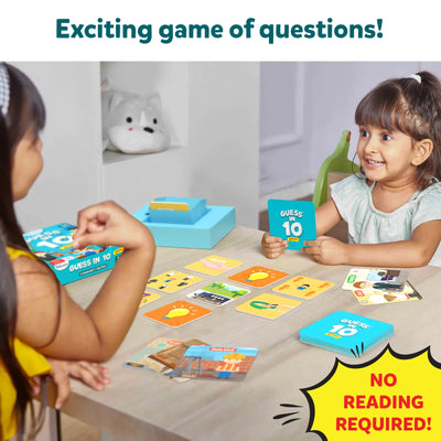 Colorful Guess in 10 Junior Community Helpers trivia card game for ages 3-6