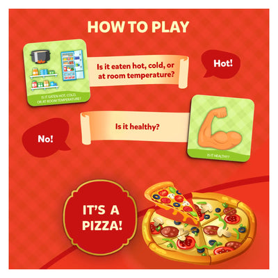 Guide on how to play Guess in 10 Junior Food We Eat! trivia card game for kids