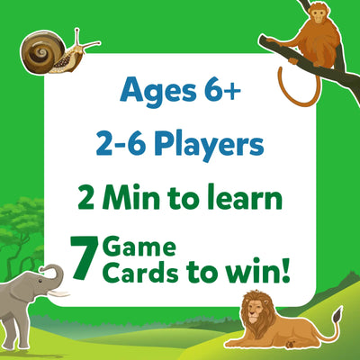 Guess in 10 Animal Kingdom trivia card game for ages 6+ supporting 2-6 players