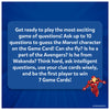 Instructions for Marvel-themed Guess in 10 Trivia Card Game for ages 8+