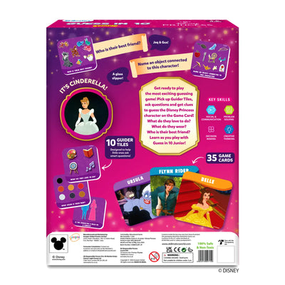 Disney Princess-themed guessing game box for kids ages 3 to 6