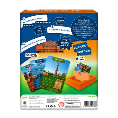 Children playing Guess in 10 Wonders of India educational trivia card game