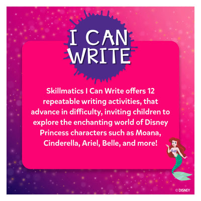 Skillmatics I Can Write Disney Princesses reusable activity mats for ages 3-6
