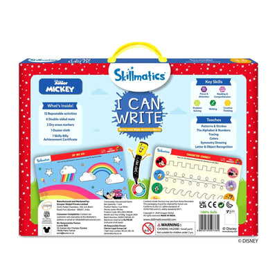 Children’s educational writing activity kit featuring Disney Junior Mickey Mouse reusable mats