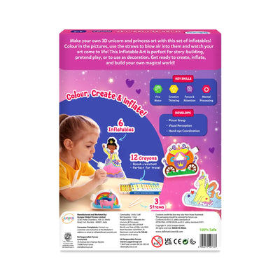 Inflatable Art: Unicorns & Princesses | 3D DIY Craft Kit (ages 4-7)