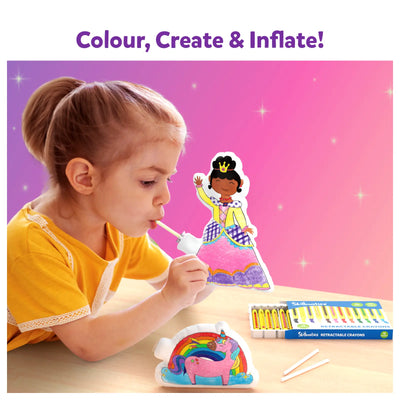 Inflatable Art: Unicorns & Princesses | 3D DIY Craft Kit (ages 4-7)