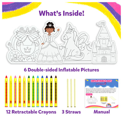 Inflatable Art: Unicorns & Princesses | 3D DIY Craft Kit (ages 4-7)