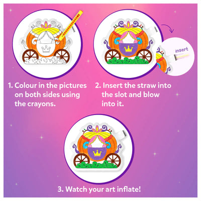 Inflatable Art: Unicorns & Princesses | 3D DIY Craft Kit (ages 4-7)