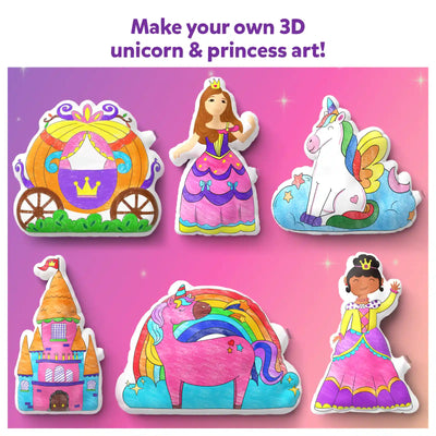 Inflatable Art: Unicorns & Princesses | 3D DIY Craft Kit (ages 4-7)