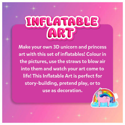 Inflatable Art: Unicorns & Princesses | 3D DIY Craft Kit (ages 4-7)