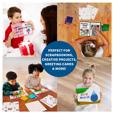 Assortment of craft supplies for creative projects in DIY Foil Creations Bundle for ages 4+