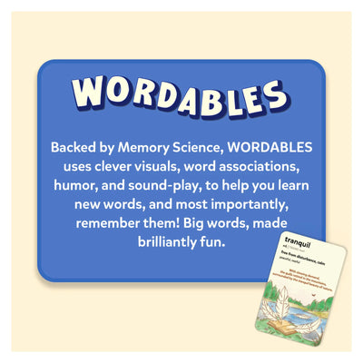 Wordables: Level 1 | Vocabulary Flash Cards (ages 8+)