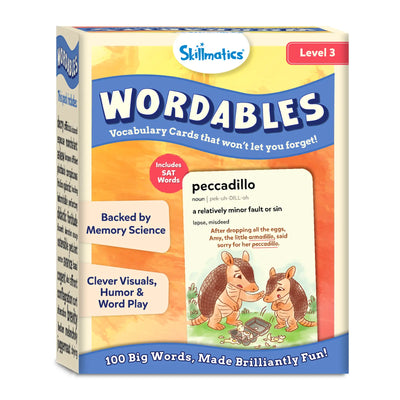 Wordables: Level 3 | Vocabulary Flash Cards for SAT Prep (ages 12+)