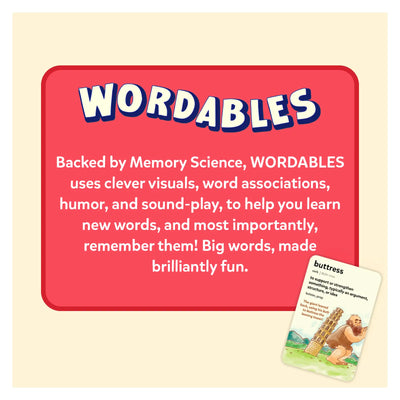 Wordables: Level 3 | Vocabulary Flash Cards for SAT Prep (ages 12+)