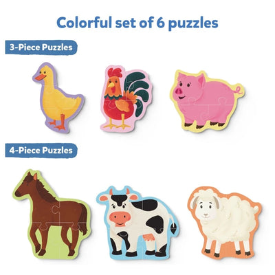 Colorful farm animal puzzles set from Little One’s Starter Combo for ages 1-6