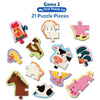 Colorful farm animal-themed puzzle pieces for young children from Little Ones Starter Combo