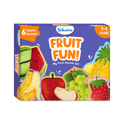 Children’s puzzle set with colorful fruit pieces from My First Puzzle Set Fruit Fun