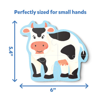 Cow-shaped puzzle with four large pieces for small hands from My First Puzzle Set Mega Combo