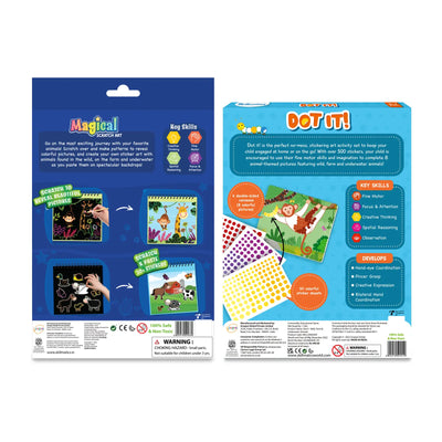 Children’s activity kits with animal themes for fine motor skills and creativity in the Animal Enthusiast Art Set