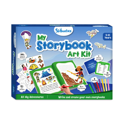 Colorful My Storybook Art Kit for Kids Ages 5-10 with Markers Stickers and DIY Books