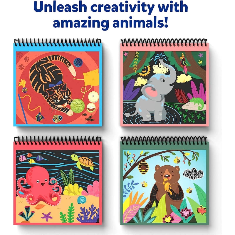 Magical Scratch Art Book: Amazing Animals (ages 3-8)