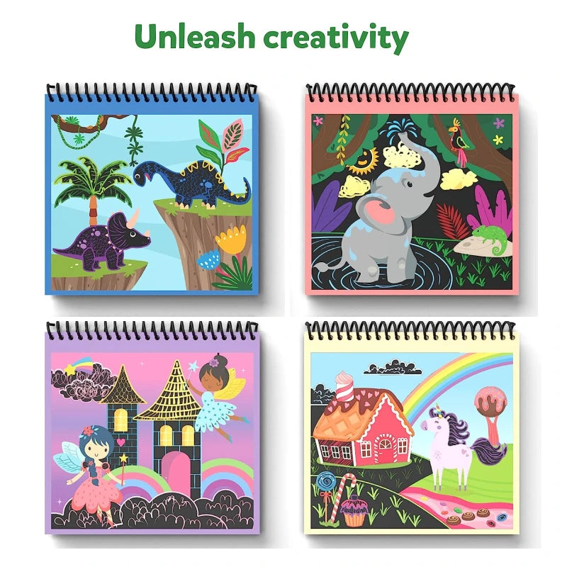 Travel Friendly Magical Scratch Art Book: Mega Combo (ages 3-8)