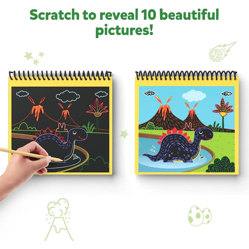 Magical Scratch Art Book: World of Dinosaurs (ages 3-8)