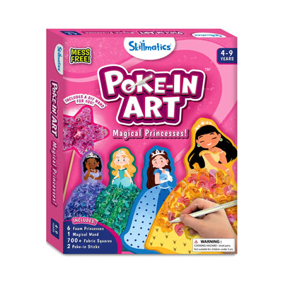 Pink Poke-in Art craft kit box for making magical princesses for kids ages 4-9