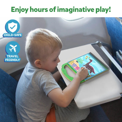 Child’s water drawing mat with dinosaur design from Travel Friendly Magical Scratch Art Book