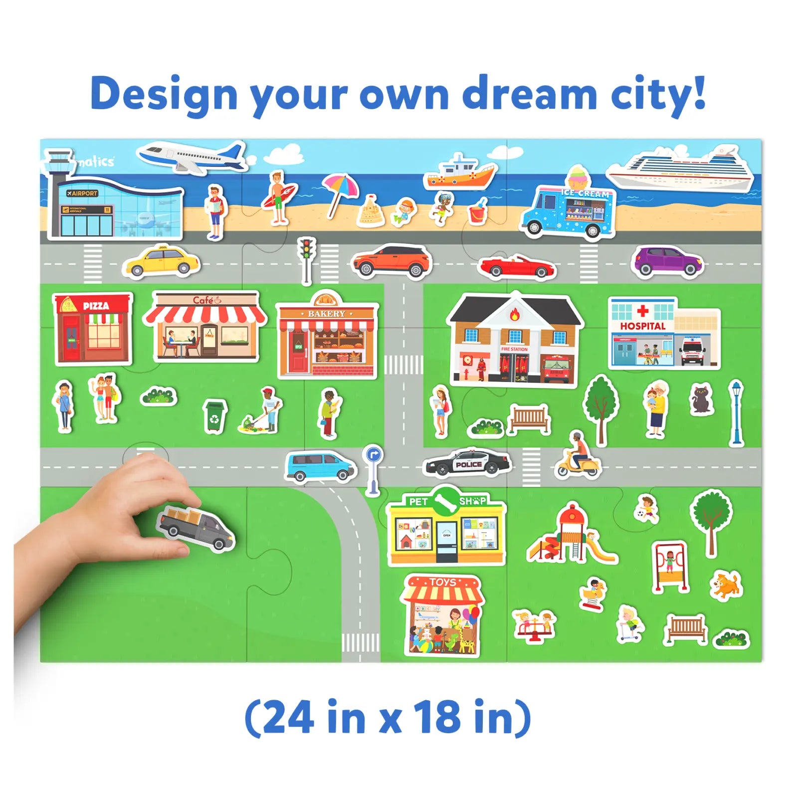 Magnetopia - Design Your City | Interactive Pretend Play Set (ages 3-7)