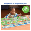 Magnetic play set with town map, buildings, and vehicles for kids ages 3-7