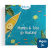 Children’s book Mambo & Toto go Boating! with boat character for ages 3+