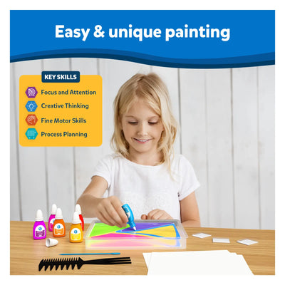 Child’s painting kit for developing focus creativity motor skills and planning in Colourful Sort & Swirl Bundle