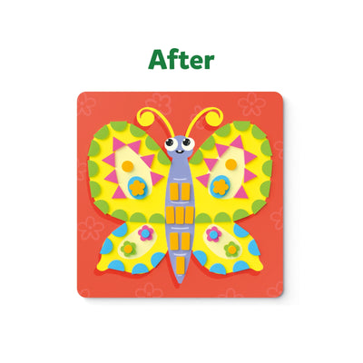 Colorful butterfly craft kit with decorative foam shapes for Kids Ages 3-7 in Fun with Foam Mega Combo